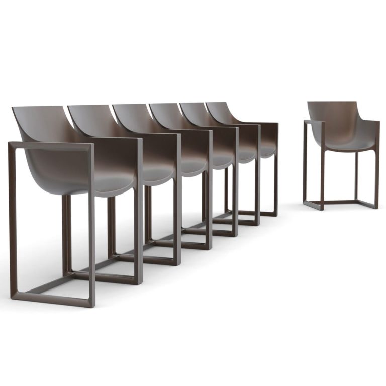 A group of Wall Street Chairs by Vondom.