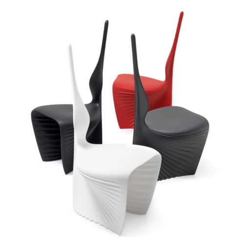 Four biophilia dining chairs by Vondom.