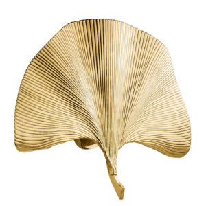 Wall Lamp Las Palmas by Eichholtz palm-like leaf shape in polished brass