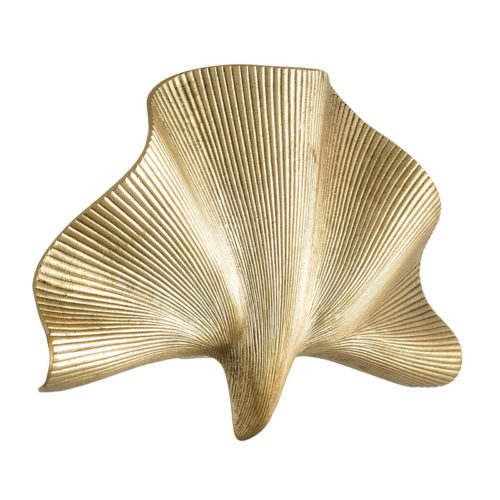 Wall Lamp Olivier Single by Eichholtz palm leaf shaped in a polished brass finish