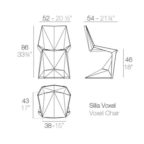 VOXEL DINING CHAIR<br/> By Vondom <br/><br/> IN STOCK - Image 6