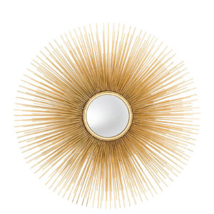The Solaris Mirror L by Eichholtz in gold finish and convex mirror