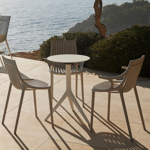 The Ibiza chair with arms in use by Vondom.