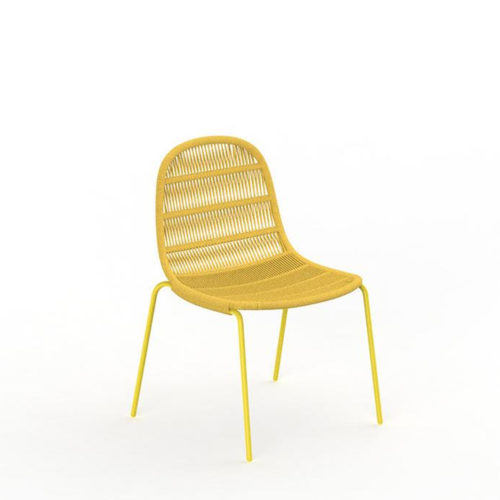 The Panama dining chair by Talenti in yellow.