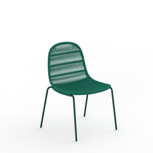 The Panama dining chair by Talenti in teal green.