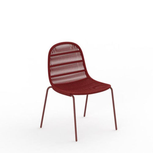 The Panama dining chair by Talenti in red.