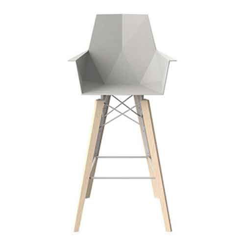 FAZ WOOD BARSTOOL WITH ARMS  <br/> By Vondom - Image 3