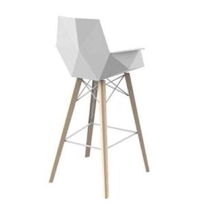 FAZ WOOD BARSTOOL WITH ARMS  <br/> By Vondom
