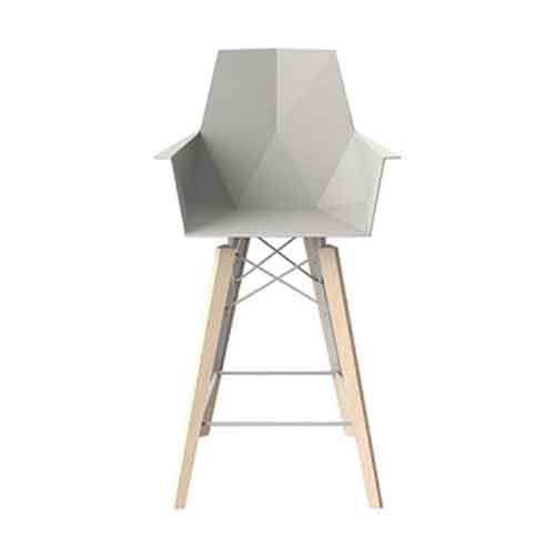 FAZ WOOD COUNTER STOOL WITH ARMS <br/> By Vondom
