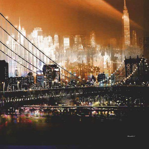BROOKLYN BRIDGE BY NIGHT <br/> By Cobra Art