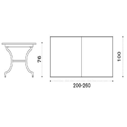 ELISIR RECTANGULAR XL EXT DINING TABLE 200-260 <br/> By Ethimo - Image 4