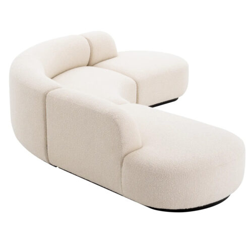 BJÖRN SOFA L BOUCLÉ CREAM<br/> By Eichholtz - Image 4