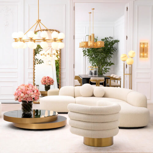 BJÖRN SOFA L BOUCLÉ CREAM<br/> By Eichholtz - Image 2