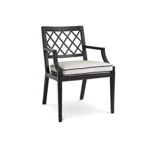 Powder coated aluminium frame with Sunbrella fabric Outdoor Dining Chair Paladium