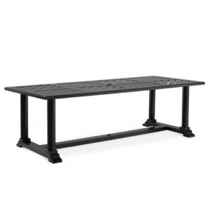 Powder coated aluminium Outdoor Dining Table Bell Rive by Eichholtz with openwork table-top