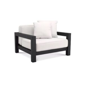 Powder coated aluminium frame with Sunbrella fabric Outdoor Chair Cap-Antibes by Eichholtz