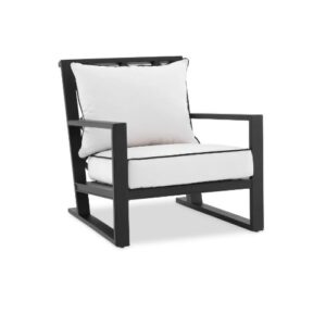 Powder coated aluminium frame with Sunbrella fabric Outdoor Chair Como by Eichholtz