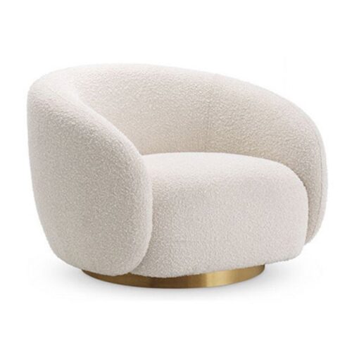 Occasional Designer Chair Brice by Eichholtz with a brushed brass swivel base