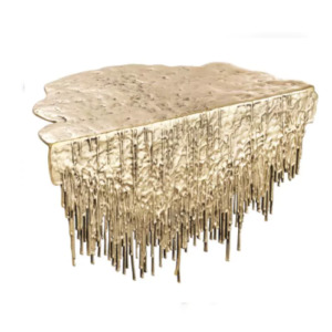 Table Object Grove by Eichholtz is crafted from solid brass and polished