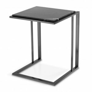 Designer Side Table Cocktail by Eichholtz in bronze finish with black marble table-top with white veins or gold finish with black marble table-top