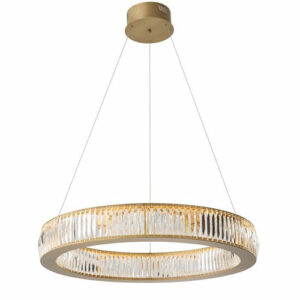 Black or antique brass finish with crystal glass circular ceiling pendant with LED lights Vancouver Chandelier by Eichholtz
