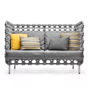 CABARET LOVESEAT HIGHBACK <br> By Kenneth Cobonpue