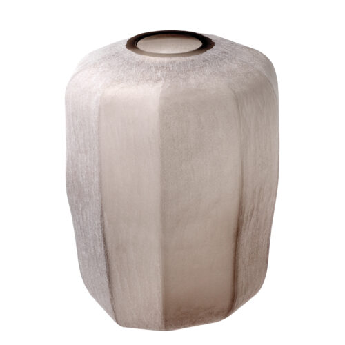 Vase Avance L by Eichholtz. Sand coloured hand blown vase
