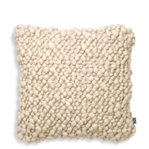Ivory hand woven Schillinger S Cushion by Eichholtz