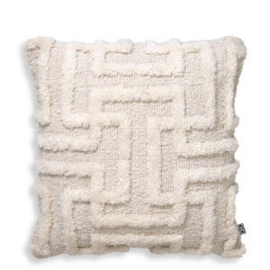 Ivory hand woven New Zealand Wool Amphion S Cushion by Eichholtz