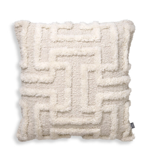 Ivory hand woven New Zealand Wool Amphion S Cushion by Eichholtz
