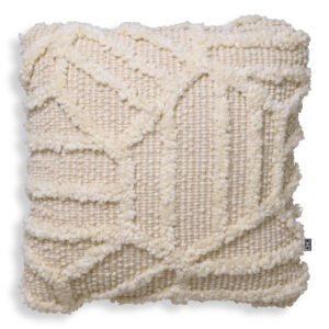 Ivory hand woven San Juan S Cushion by Eichholtz