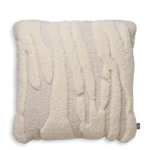 Ivory hand woven New Zealand Wool Zenon S Cushion by Eichholtz