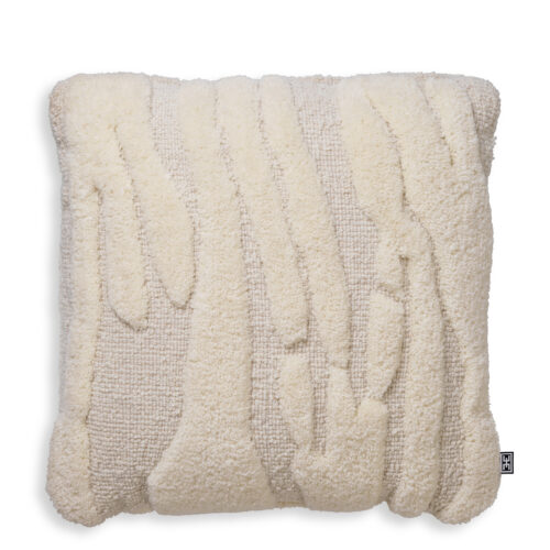 Ivory hand woven New Zealand Wool Zenon S Cushion by Eichholtz