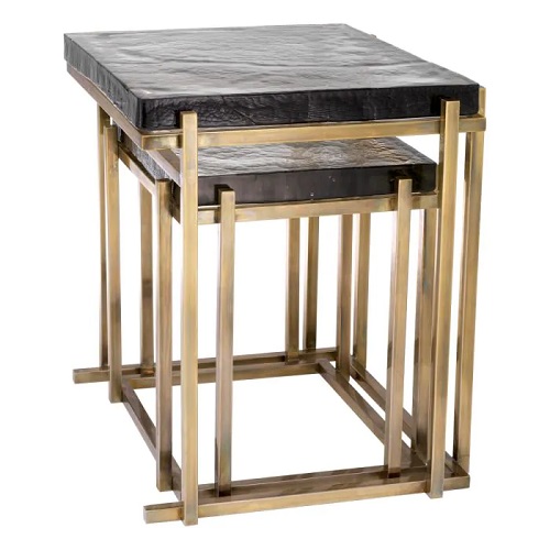 SIDE TABLE NIEMEYER SET OF 2 <br/> By Eichholtz - Image 4