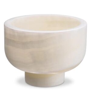 Uniquely elegant Bowl Fayum by Eichholtz in natural onyx