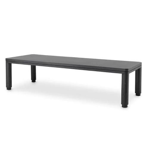 Designer rectangle Dining Table Atelier 300cm by Eichholtz in charcoal grey oak veneer finish