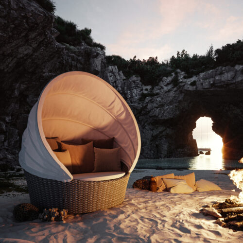 ORBIT LOVESEAT XXL INCL CANOPY <br/> By DEDON - Image 2