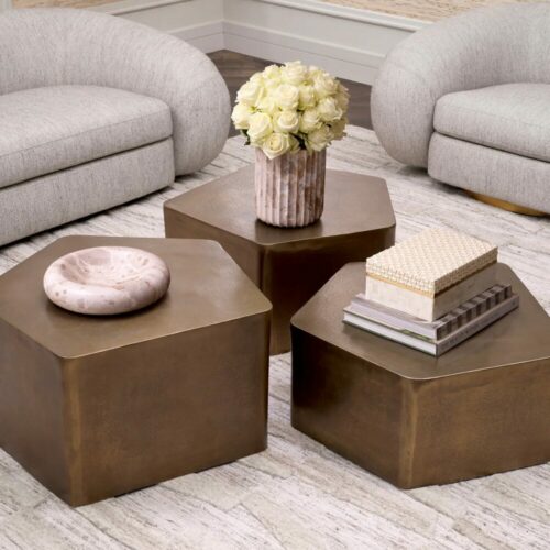 COFFEE TABLE VEENAZZA SET OF 3 <br/> by Eichholtz - Image 2
