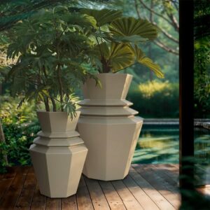 Origami Hinoki Planters by Vondom