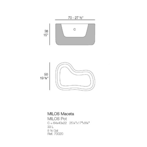 MILOS SMALL PLANTER <br/> By Vondom - Image 4