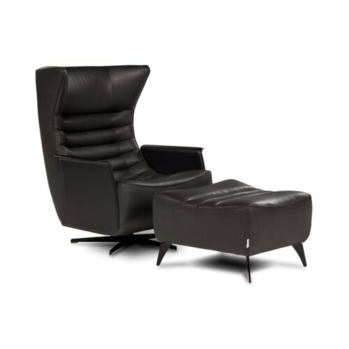 GERRIT SWIVEL ARMCHAIR AND OTTOMAN <br/> By Calia Italia - Image 4