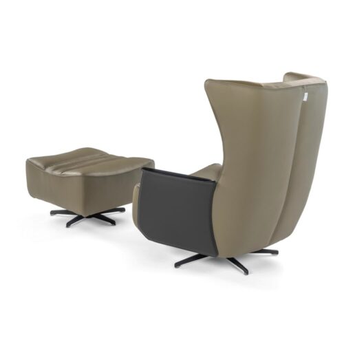 GERRIT SWIVEL ARMCHAIR AND OTTOMAN <br/> By Calia Italia - Image 6