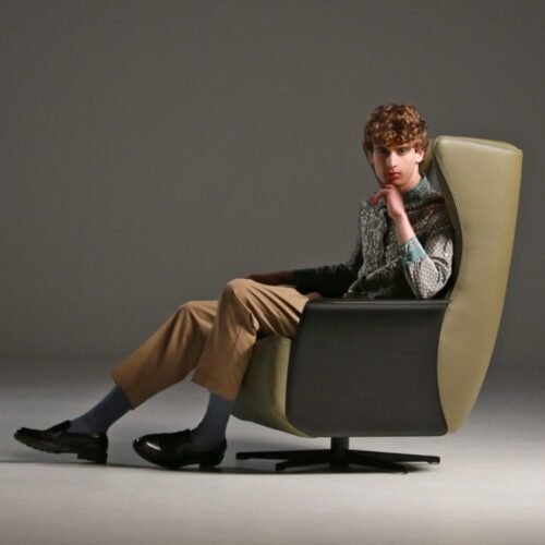 GERRIT SWIVEL ARMCHAIR AND OTTOMAN <br/> By Calia Italia - Image 7